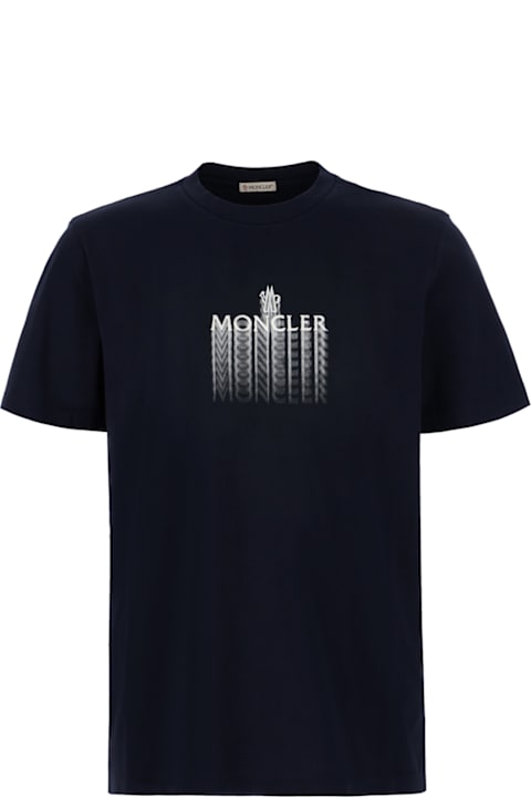 Moncler for Men Moncler Midnight Blue Cotton T-shirt
