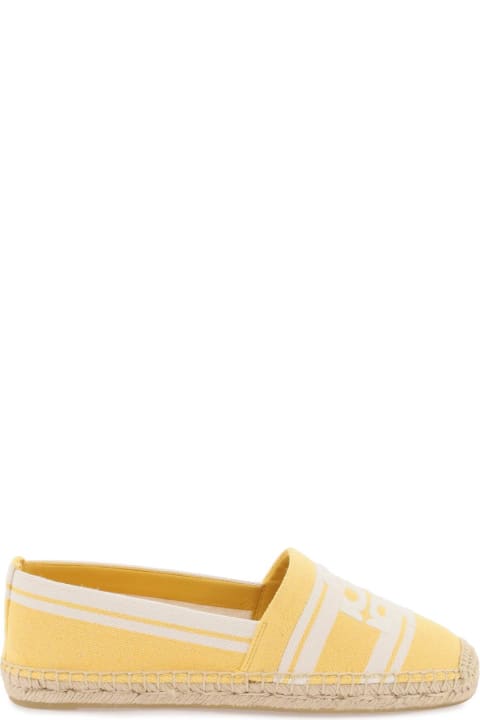 Tory Burch Flat Shoes for Women Tory Burch Striped Espadrilles With Double T