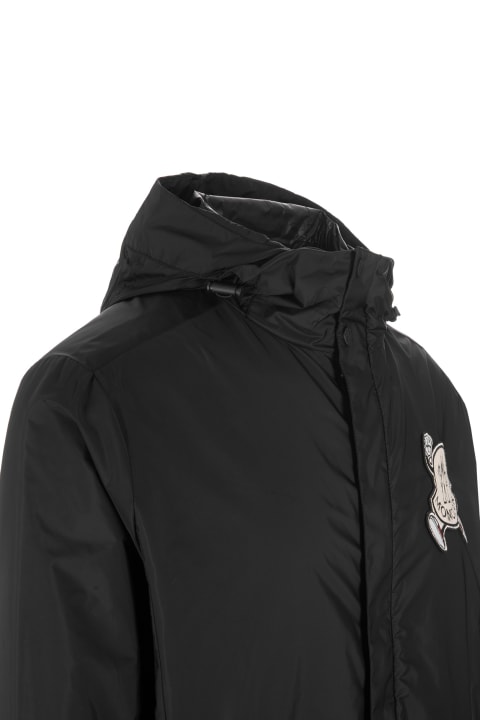Moncler Black Guiers Waterproof Jacket | italist