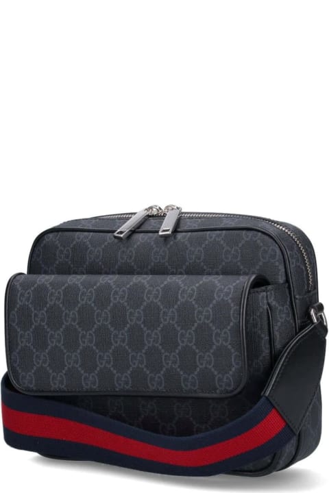 小物 GUCCI MADE IN ITALY BLACK/GRAY Gucci Guccissima leather crossbody bag black | eBay