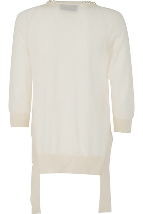 Long Sleeve Jumper With Cut Out Sides, Tails & Emb