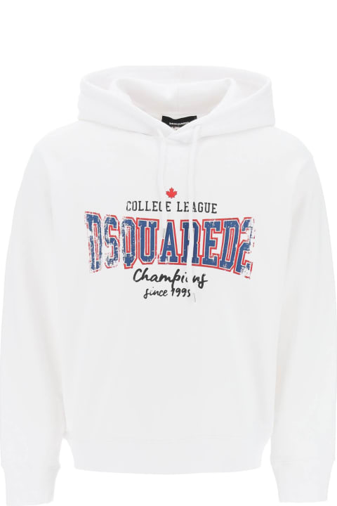 Dsquared2 Fleeces & Tracksuits for Men Dsquared2 College League Cool Fit Hoodie
