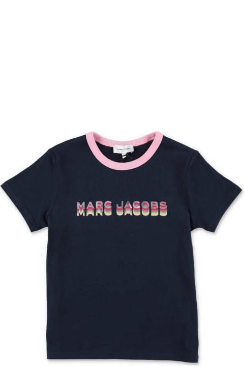 Marc Jacobs T-shirt Blu Navy In Jersey Di Cotone