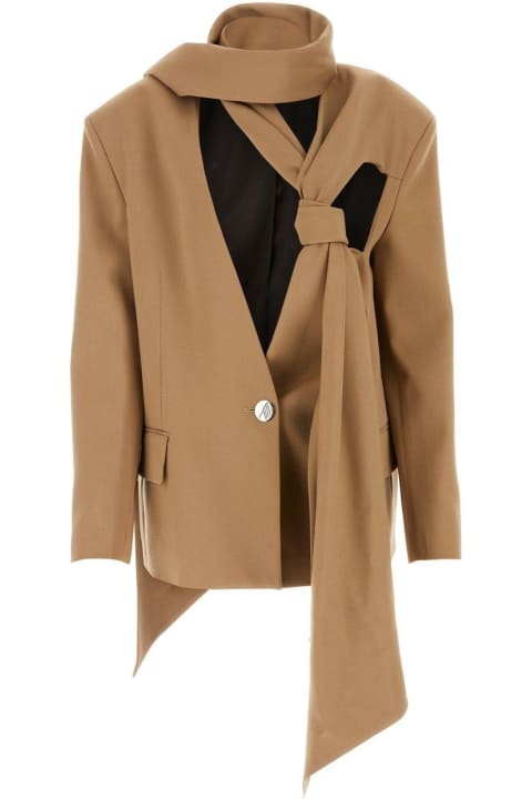 Homeware The Attico Scarf Detailed Long-sleeved Blazer