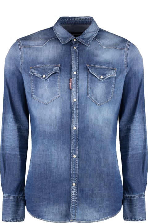 Dsquared2 Shirts for Women Dsquared2 Western Style Denim Shirt