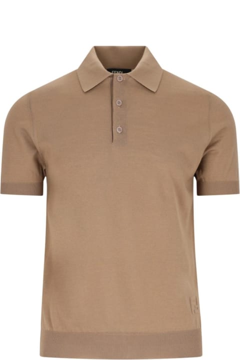 Homeware Fendi Logo Knit Polo Shirt