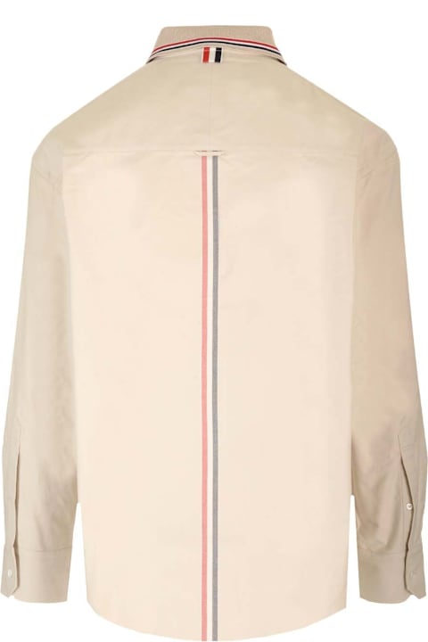 Homeware Thom Browne Stripe Cotton Flannel Oversized Shirt