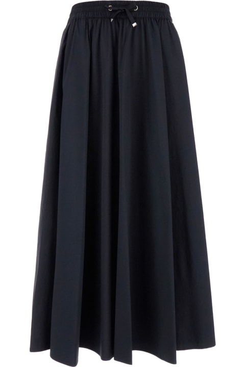 Herno Skirts for Women Herno Maxi Black Dress With Drawstring In Stretch Polyamide Woman