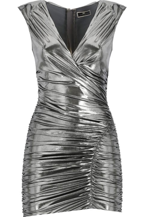 Elisabetta Franchi for Women Elisabetta Franchi Metallic Jersey Short Dress