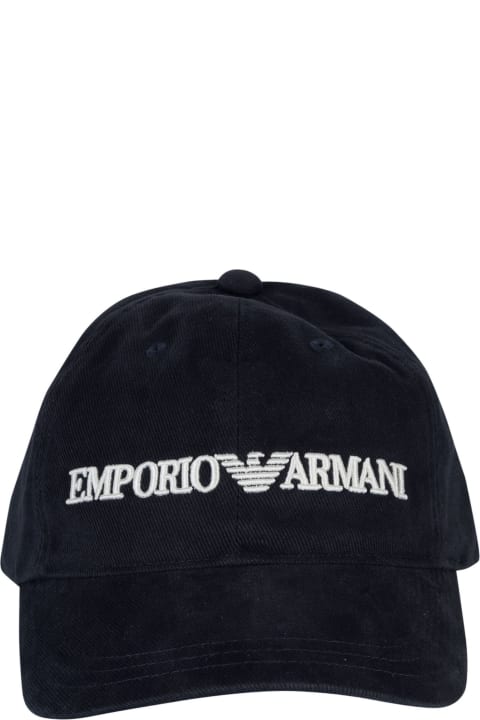 メンズ Emporio Armaniの帽子 Emporio Armani Logo Embroidered Baseball Cap