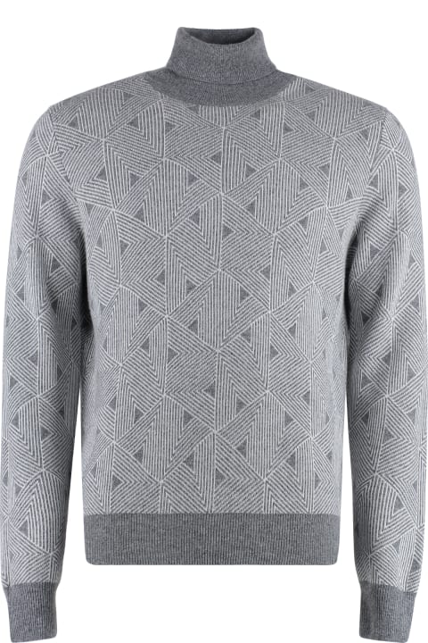 Canali Sweaters for Men Canali Cashmere Blend Turtleneck Sweater