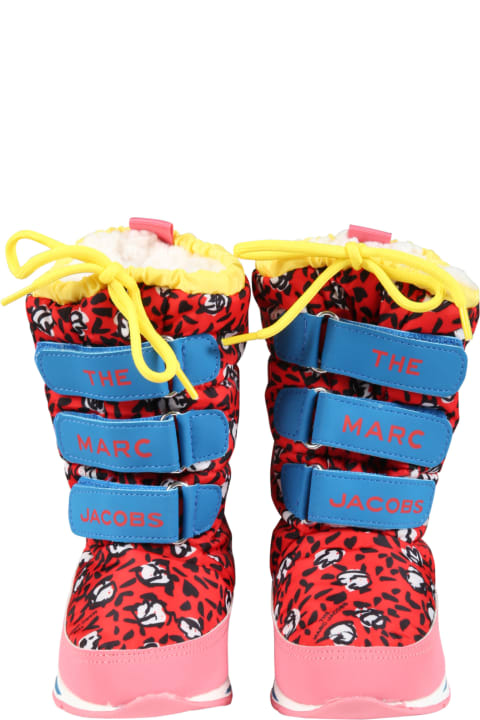 Marc Jacobs أحذية لـ بنات Marc Jacobs Red Snow Boots For Girl