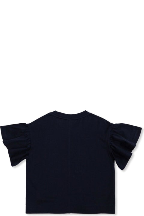 Topwear for Boys Burberry Thomas Bear Printed Ruffled T-shirt