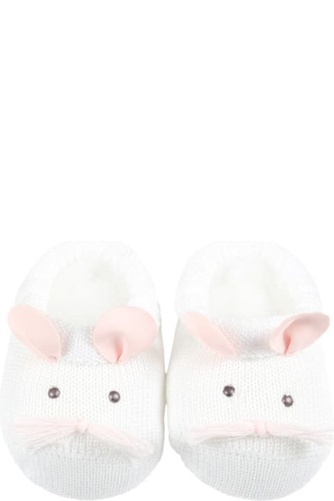 White Baby-bootee For Baby Girl