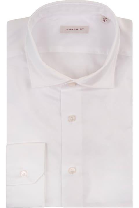 Glanshirt Shirts for Men Glanshirt White Oxford Cotton Slim Fit Shirt