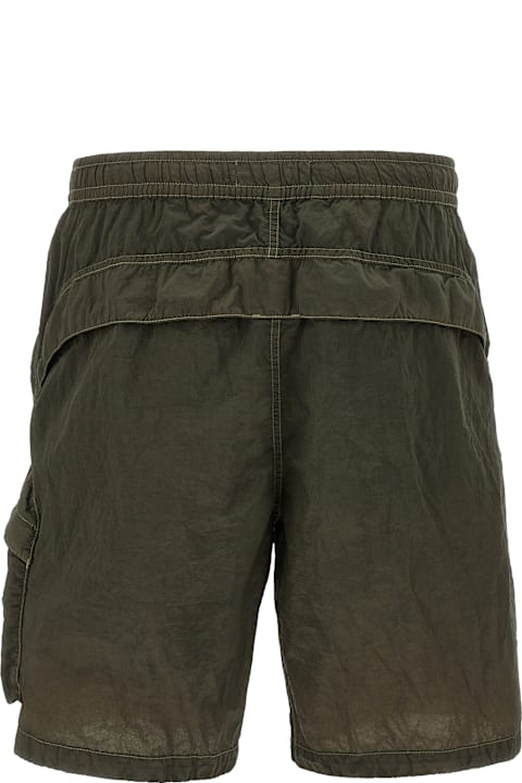Stone Island Pants for Men Stone Island Logo Badge Bermuda Shorts