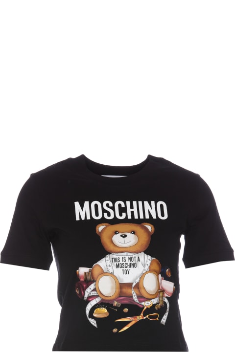 Fashion for Men Moschino Teddy Bear Logo Printed Crewneck T-shirt Moschino