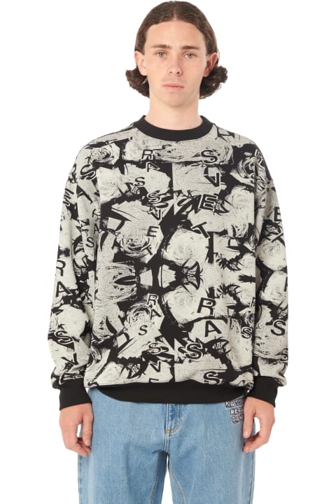 PACCBET Clothing for Men PACCBET Roses All Over Print Crewneck Sweatshirt Knit