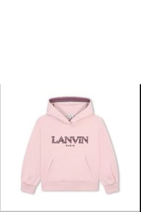 Lanvin Sweaters & Sweatshirts for Girls Lanvin Pink Sweatshirt For Girl With Logo