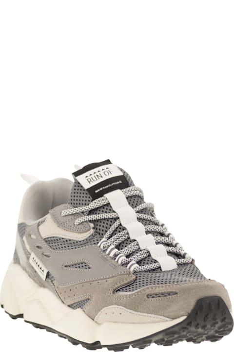 RUN OF Sneakers for Men RUN OF Leather And Fabric Trainers