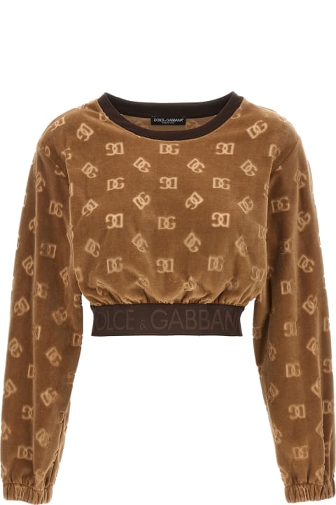 Dolce & Gabbana Clothing for Women Dolce & Gabbana Short Chenille Sweatshirt