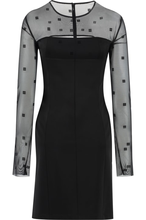 Givenchy for Women Givenchy Minidress With Cut-out And Tulle Detail