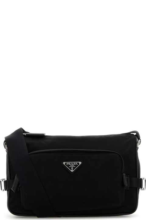 Prada for Kids Prada Black Canvas Crossbody Bag