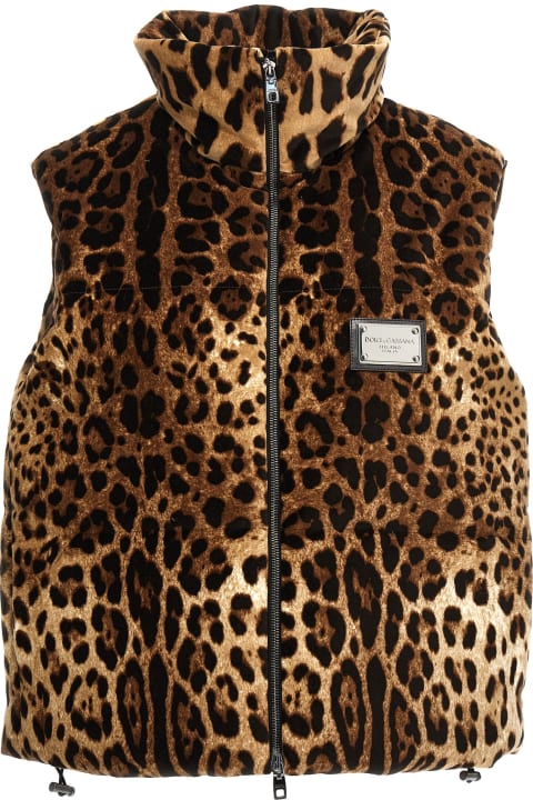 Dolce & Gabbana Coats & Jackets for Women Dolce & Gabbana Animalier Vest