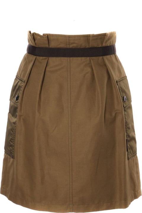 Moncler Clothing for Women Moncler High Waist Zipped Cargo Mini Skirt