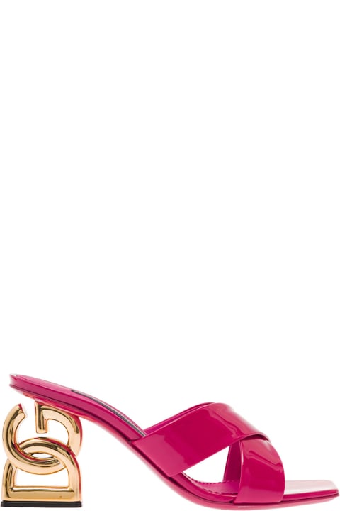 ウィメンズ Dolce & Gabbanaのサンダル Dolce & Gabbana Logo Heel Sandals