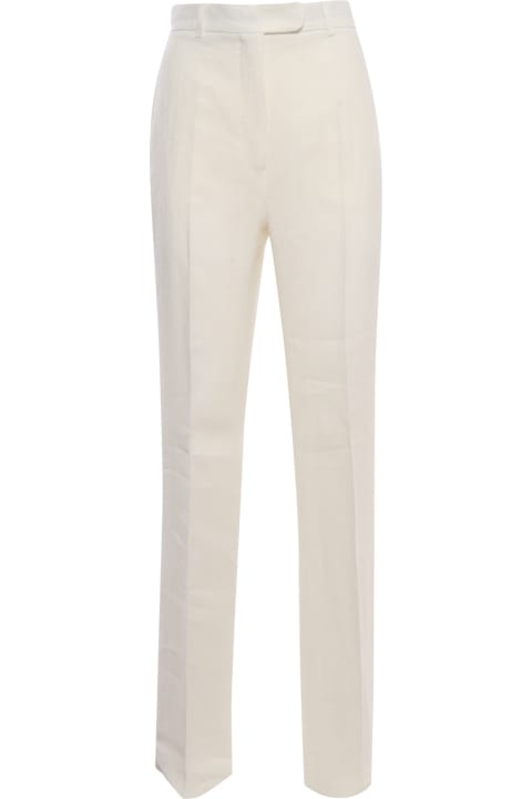 Pants & Shorts for Women Max Mara Studio Alcano White Trousers