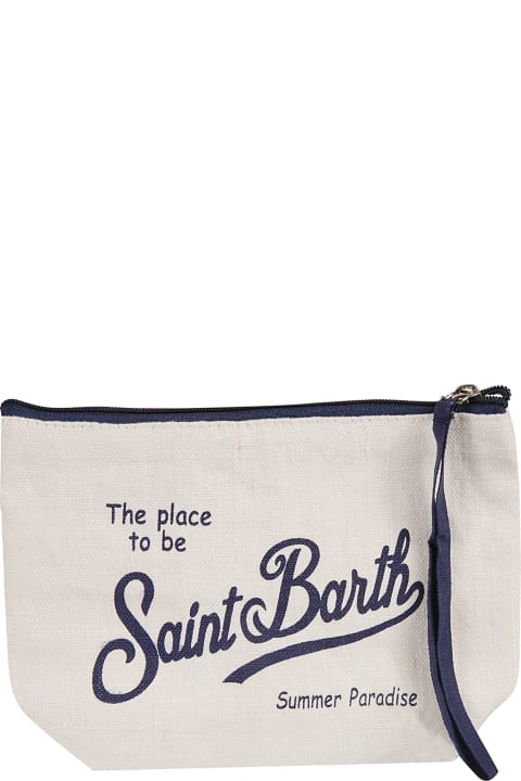 ウィメンズ バッグ MC2 Saint Barth Logo Detail Top Zip Clutch