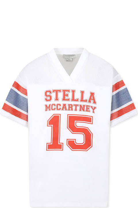 Homeware Stella McCartney Kids White Dress For Girl With Logo