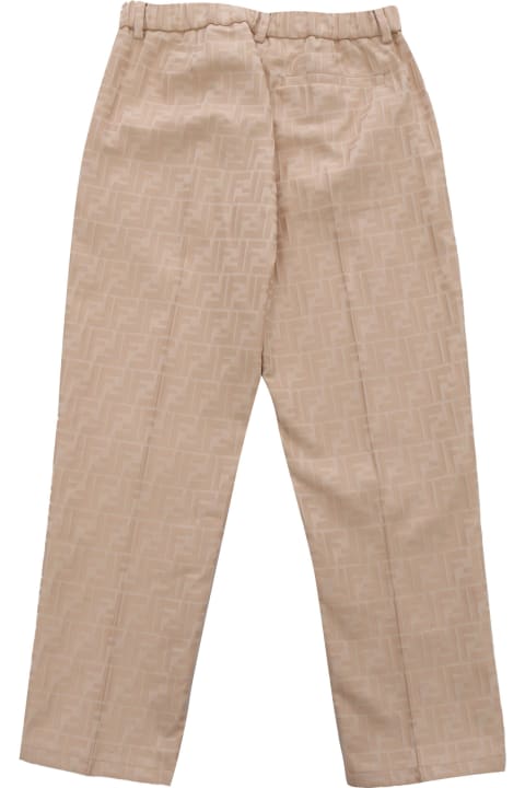 Fendi Bottoms for Boys Fendi Ff Jacquard Trousers