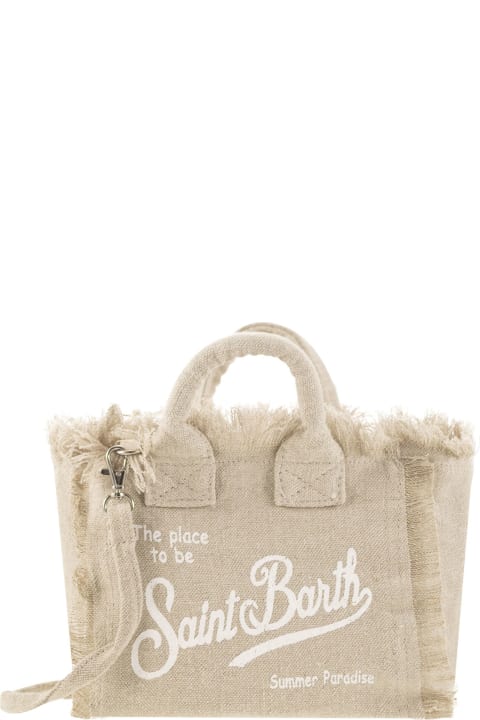 Bags for Women MC2 Saint Barth Linen Mini Vanity Bag