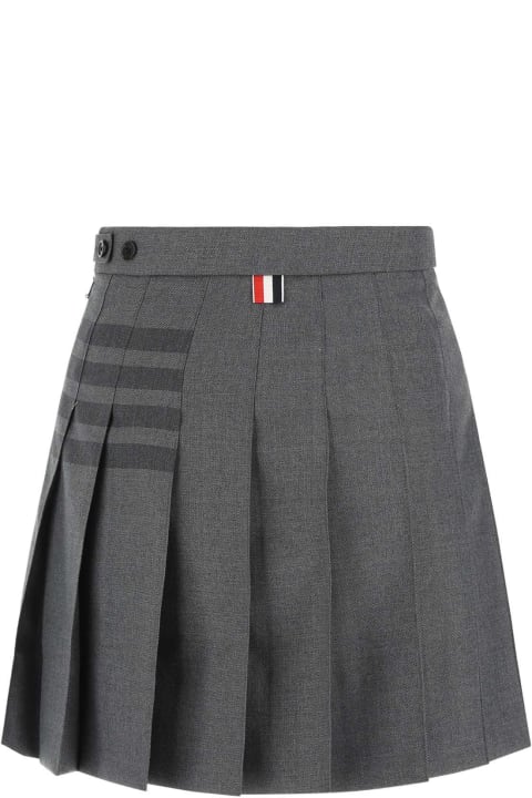 Thom Browne Skirts for Women Thom Browne Grey Wool And Polyester Mini Skirt