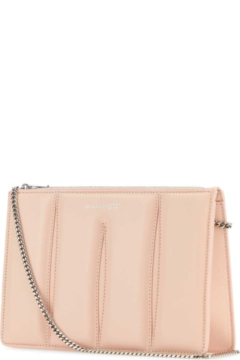 ウィメンズ バッグのセール Alexander McQueen Pastel Pink Leather Shoulder Bag