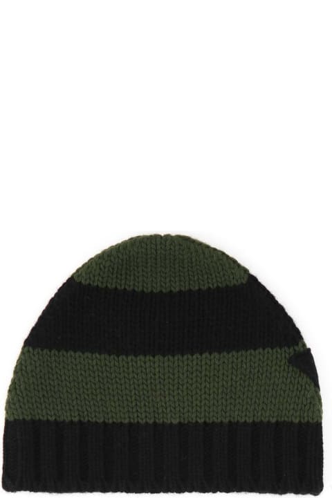 Hats for Women Prada Embroidered Wool Blend Beanie Hat
