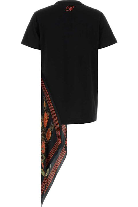 Blumarine لـ Men Blumarine Black Cotton T-shirt