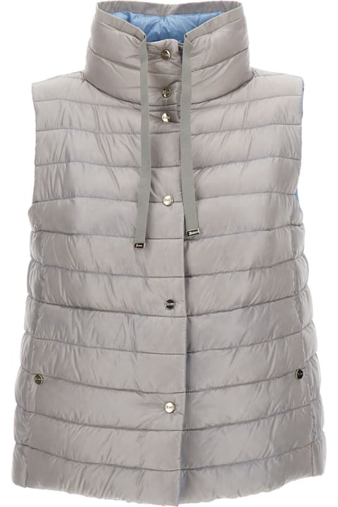 Herno for Women Herno Grey Reversible Padded Quilted Gilet In Polyester Woman