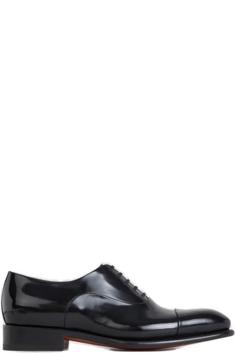 Fashion for Men Santoni Round Toe Slip-on Oxford Shoes