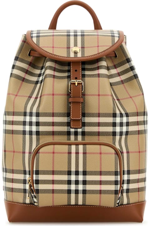 ウィメンズ バックパック Burberry Printed E-canvas Check Backpack