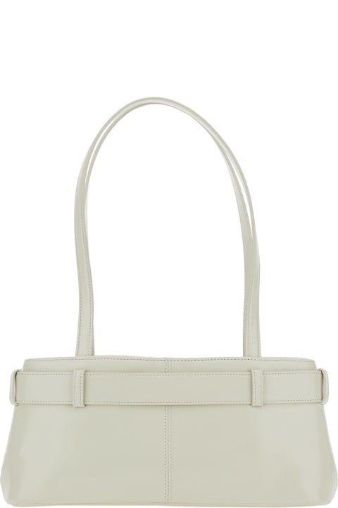 OSOI for Women OSOI 'brocle' White Shoulder Bag With Belt And Pendant Key Details In Leather Woman