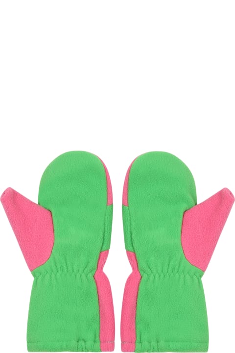 Fashion for Kids Mini Rodini Green Gloves For Girl With Panther
