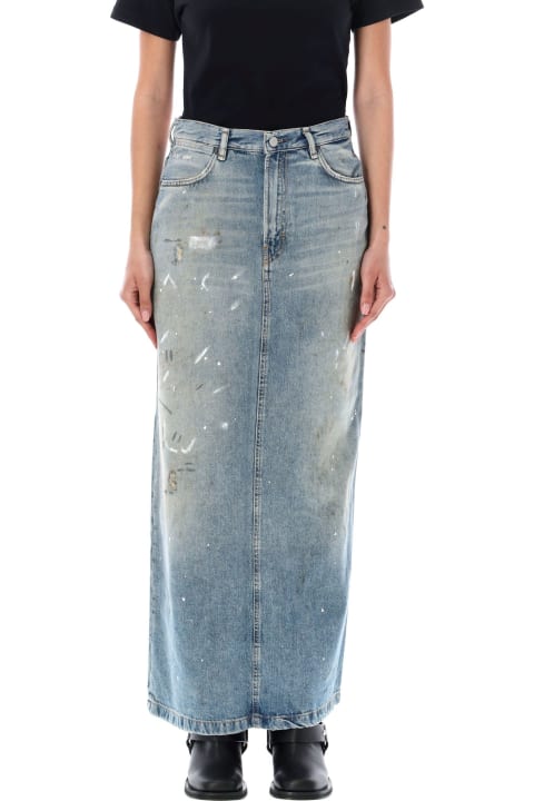 Fashion for Women Acne Studios Light Blue Denim Midi Skirt