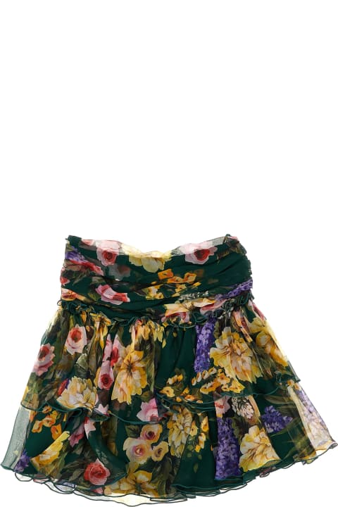 Dolce & Gabbana Bottoms for Women Dolce & Gabbana Floral Chiffon Skirt