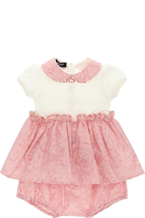 Versace Dresses for Baby Girls Versace 'barocco' Logo Dress + Culotte