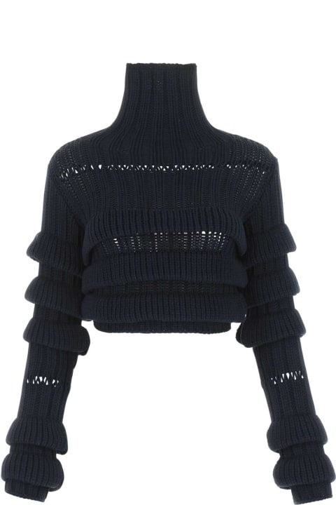 Quira Sweaters for Women Quira Dark Blue Viscose Blend Sweater