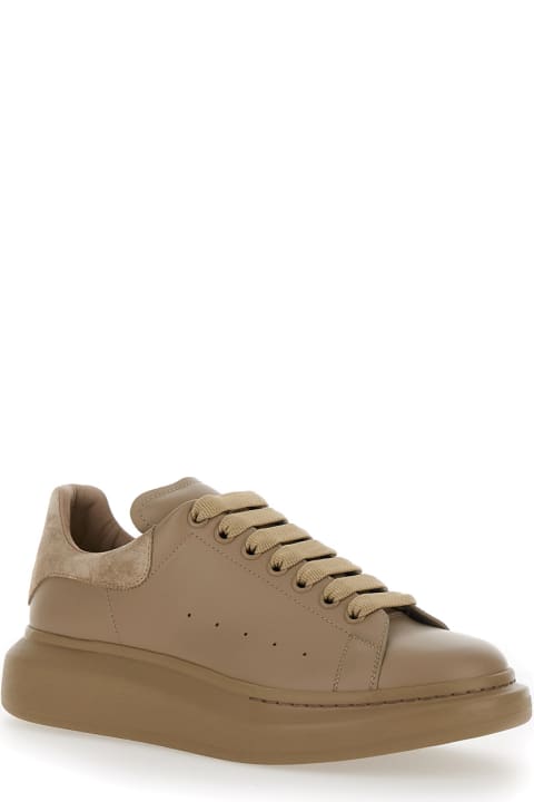 Fashion for Men Alexander McQueen Brown Low-top Sneakers With Chunky Sole And Contrasting Heel Tab In Leather Man