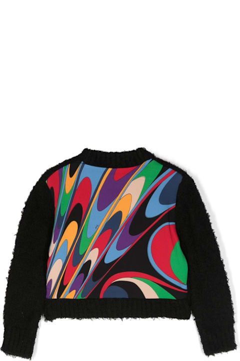 Pucci سترات وبلوزات ثقيلة لـ بنات Pucci Cardigan Effetto Pelo